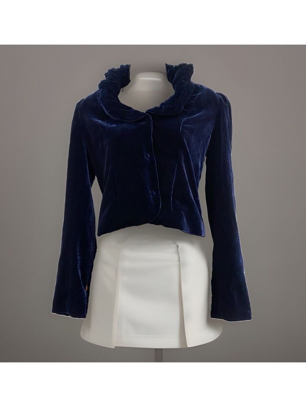 WYETH Size S Silk Elegant Velour Formal Jacket Gala Autumn Winter Princess Diana